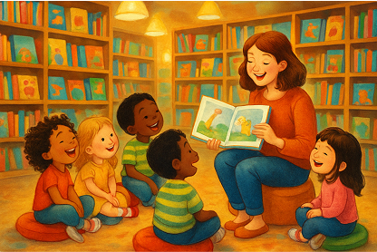 Reader with handpicked books, enjoying a cozy moment.